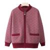 Grandma coat autumn new old man knitted sweater mother cardigan old woman striped top