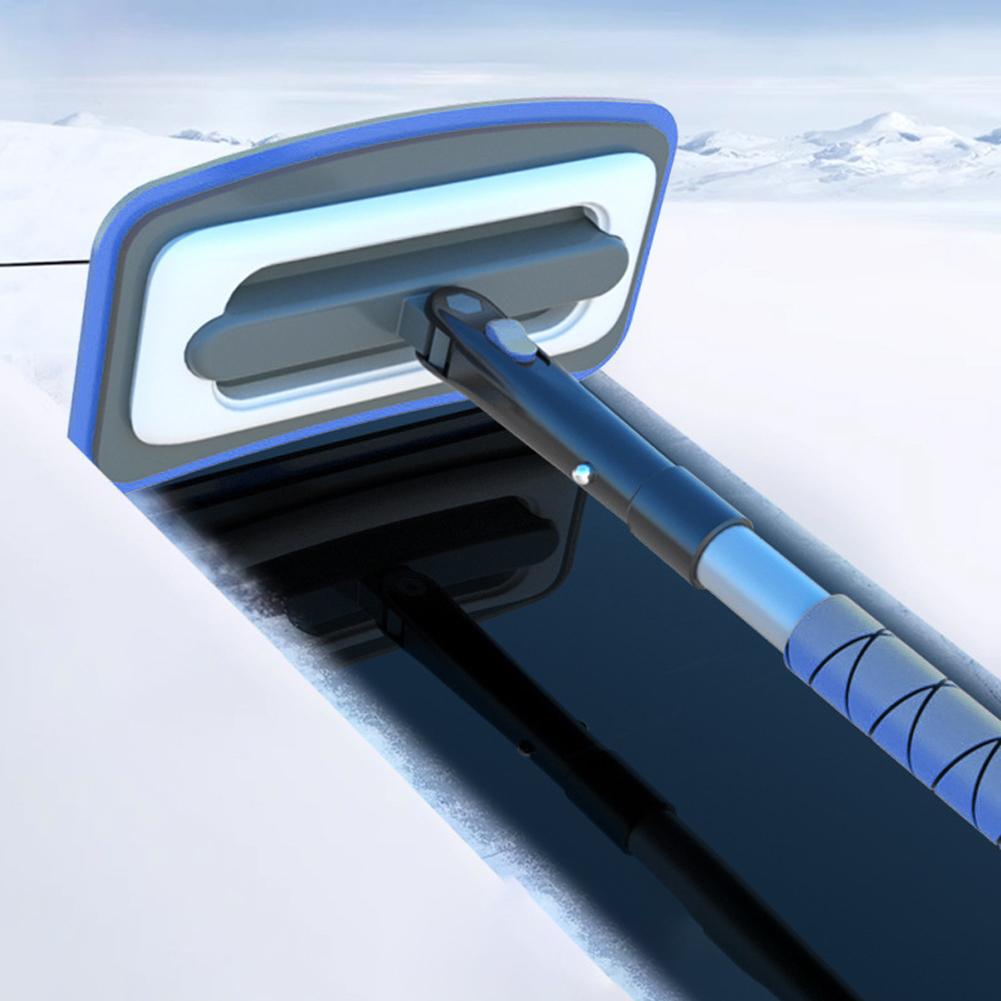 3-in-1 Car Snow Scraper Anti-Slip Extendable Ice Scraper Front Windshield Ice Scraping Defrost Broom for Car Windshield Window