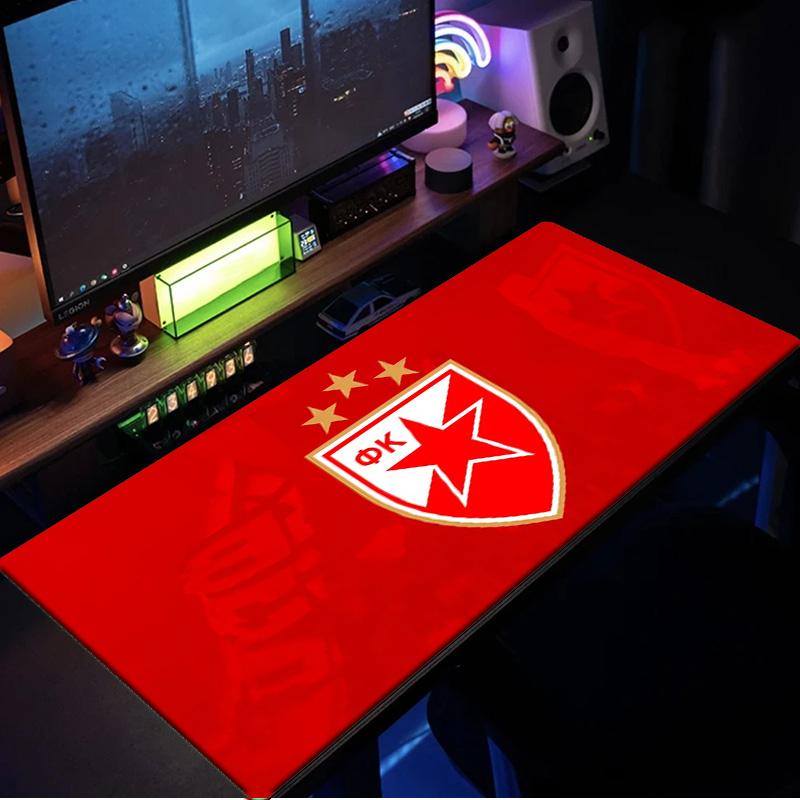 FK Crvena zvezda mouse pad, rubber base, esports desk mat, mouse pad for gamers and office use, gaming desk , easy to clean mat