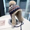 Northeast Cycling Ear Protection Wool Hat Women's Winter Plush Jacquard Knitted Lei Feng Hat Thickened Warm Bag Head Hat