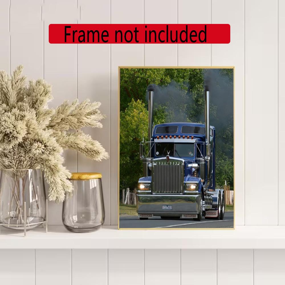 Kenworth 5D Diy Diamond Painting Round Diamond Diy Frameless Holiday Artwork Suitable For Home Office Wall Decoration