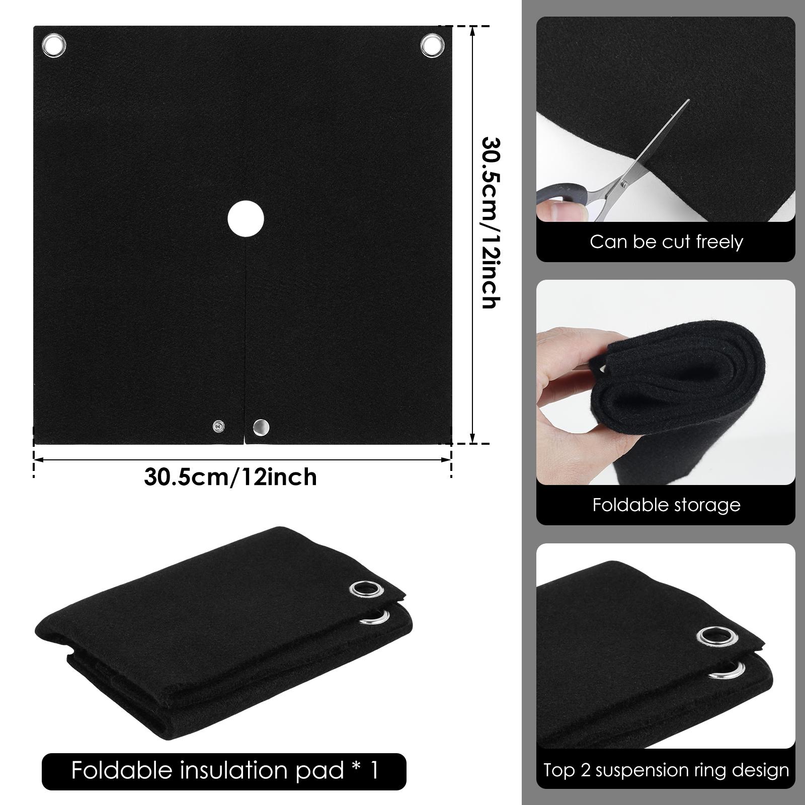 

1/2/5Pcs Fireproof Welding Protective 1800°F Blanket High Temp Insulation Retardant Carbon Felt Blankets for Metal Working 2025 1PC чорний