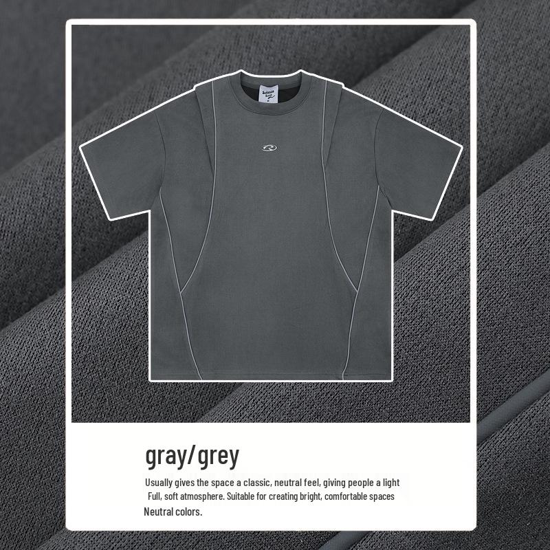 

Летняя футболка 3D-структуры со светоотражающими полосами и съемными рукавами Medium серый