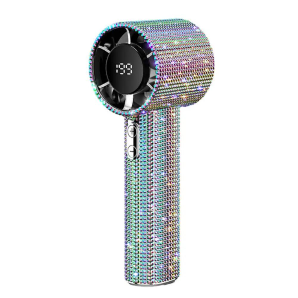 LED Powered Mini Portable Fan Cute Design LED Personal Fan USB Rechargeable Mini Fan Display Use