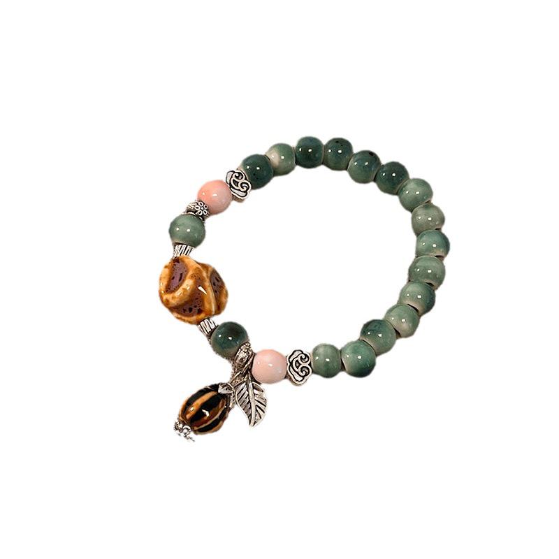 Summer 2023 Handmade Ceramic Beaded Bracelet In New Chinese Ethnic Style for Women