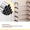 Five-layer plastic shoe rack Shoe Rack Household Simple Metal Shoe Rack Shoe Storage Box Shoe Cabinet Storage Slippers Multi-Layer Door Frame Shoe