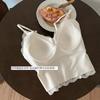 French Pure Lace V-neck Suspender Underwear Sexy Back Integrated Cup Inner and Outer Wear Slim Vest