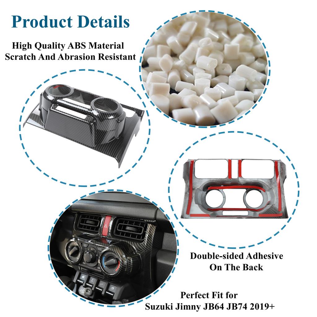 Manual Car Air Conditioning Central Control Panel Decoration for Suzuki Jimny JB64 JB74 -2023 Interior Mouldings