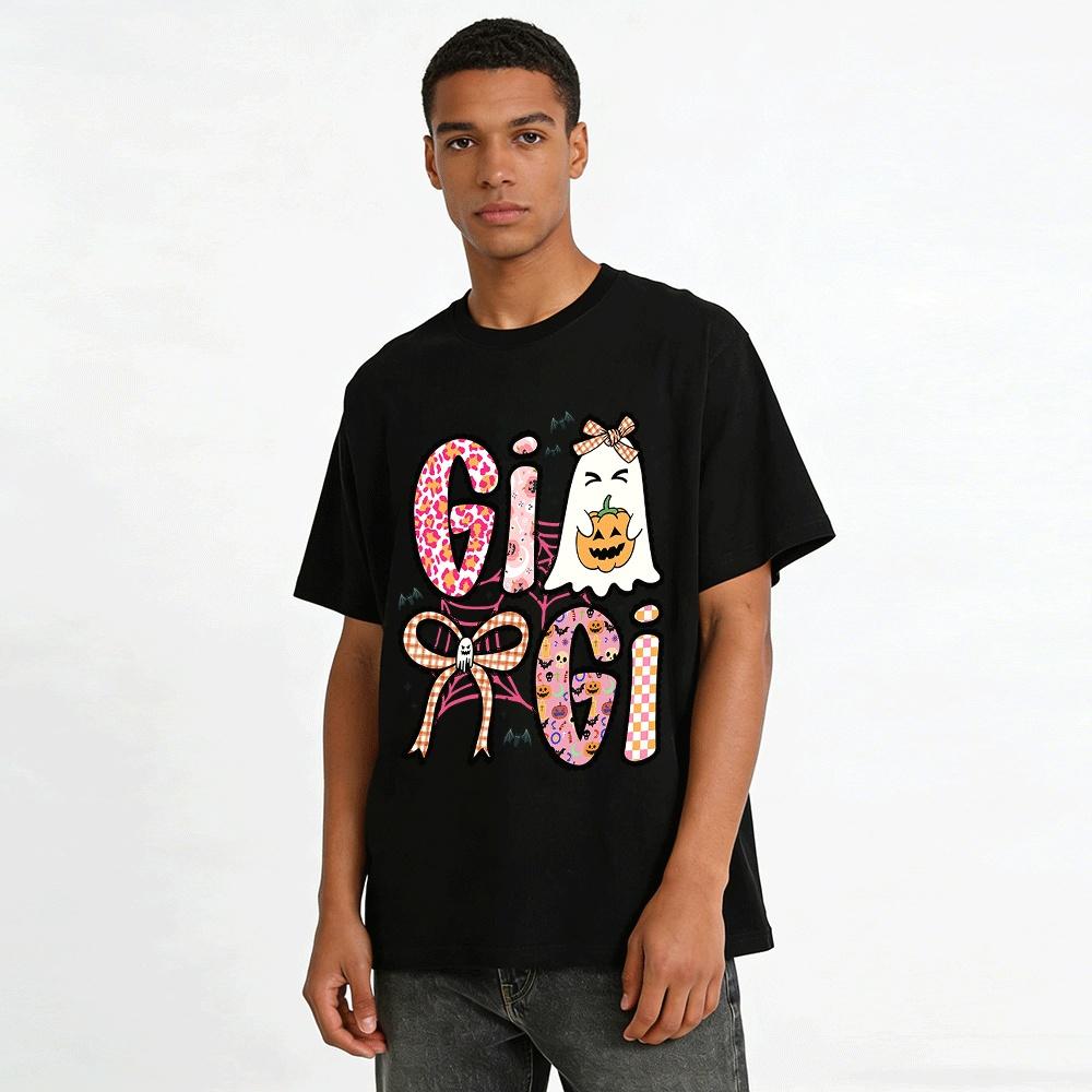 Halloween Gigi Themed Printed Casual Top For Women Pure cotton T-shirt