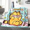 Custom Name Garfield'S Starry Adventure Party Blanket For Couch Bed Plush Cozy Fuzzy Blanket Super Soft Warm Blankets For Fall And Winter 091674