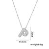18K Gold-Plated Copper Necklace with Micro-Inlaid Zirconia & 26 Letter Pendant - Classic and Versatile European-American Jewelry