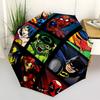 1PC Superheroes Comics Automatic Open/Close, 8-Rib Durable Frame Compact Travel Umbrella for Men & Women 054