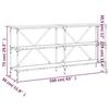 VidaXL Table console chêne sonoma 160x30x75cm bois d'ingénierie et fer 832849