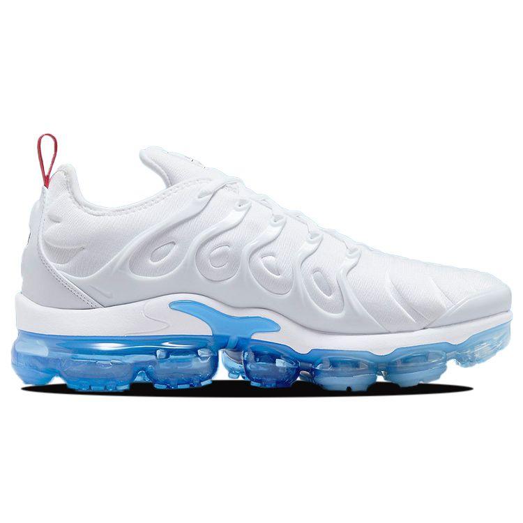 Nike Air VaporMax Plus White University Blue Men Sneakers Worn-Blue Habanero-Red DV2119-100