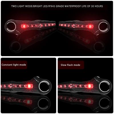 1 Pair Bike Handlebar with LED Safety Turn Signal Grips Waterproof Bike Handle Bar End Bull Horn Handlebar Cycling Fatigue Relie