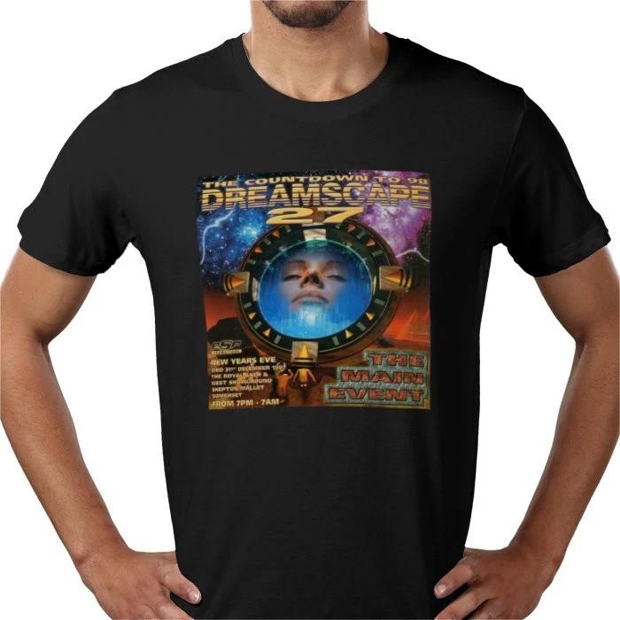 Dreamscape flyer 27 rave old skool dance 1997 Fantazia retro art T shirt tee UK L