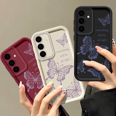 Schmetterlingshülle für Samsung Galaxy S24 S23 S22 Ultra S21 S20 FE A55 A14 A34 A15 A25 A35 A52 A56 A54 5G S25 Ultra Silikonhülle
