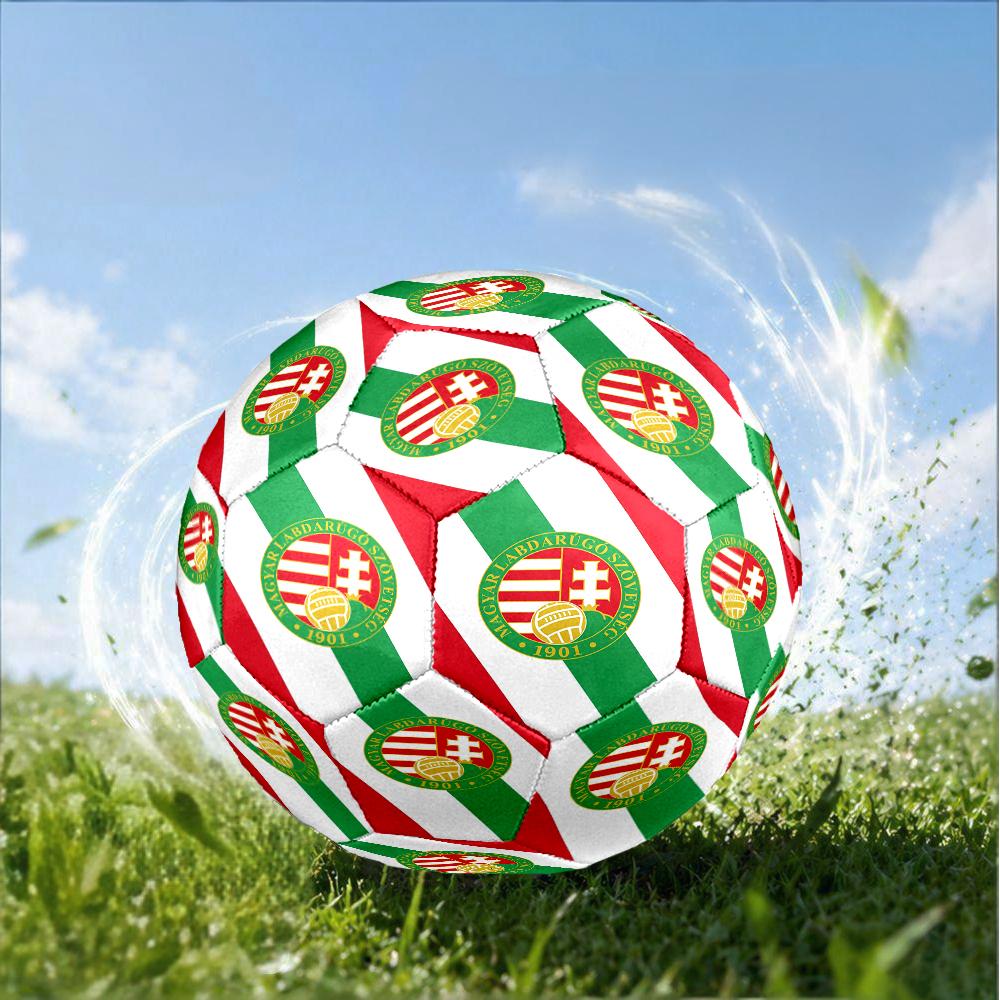 Hungarian Football Emblem Size 5 Soccer Ball,Indoor/Outdoor Suitable for Training Matches Tournaments Practice Games Perfect Gift for Fan