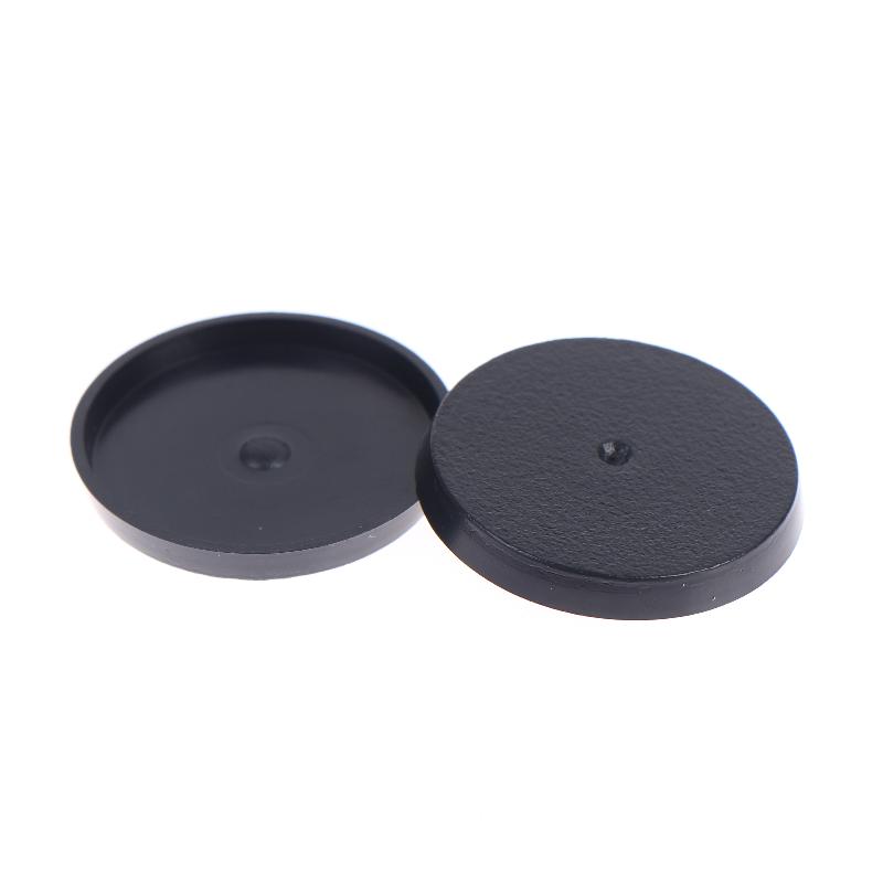 20 stk 32 mm runde wargame-miniatyrbaser Svart plast Flat stabil figurholder For bordspill Wargaming Modell Hobby DIY Maling