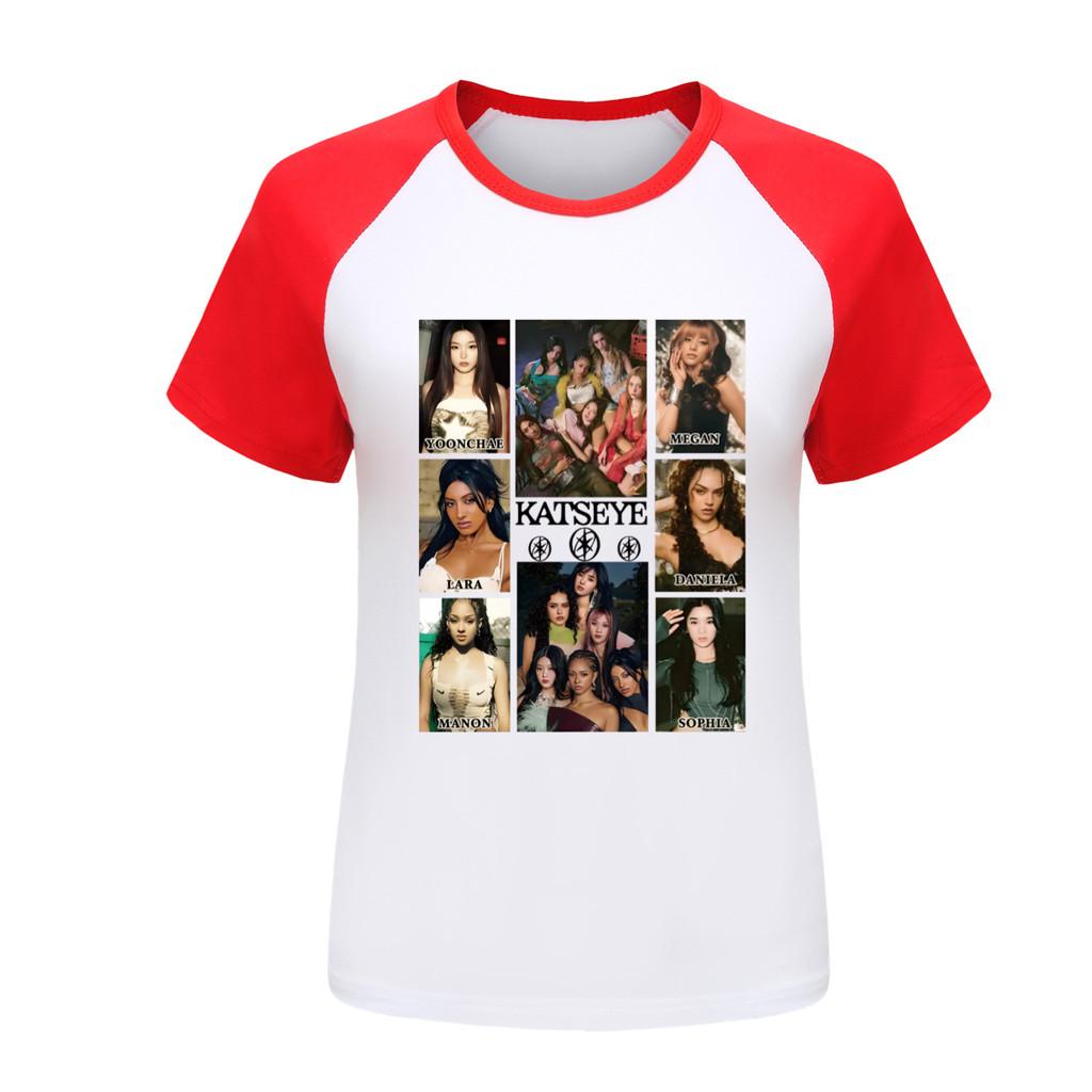 5352 Kids Girls KATSEYE Short Sleeves Casual Cotton T-Shirt