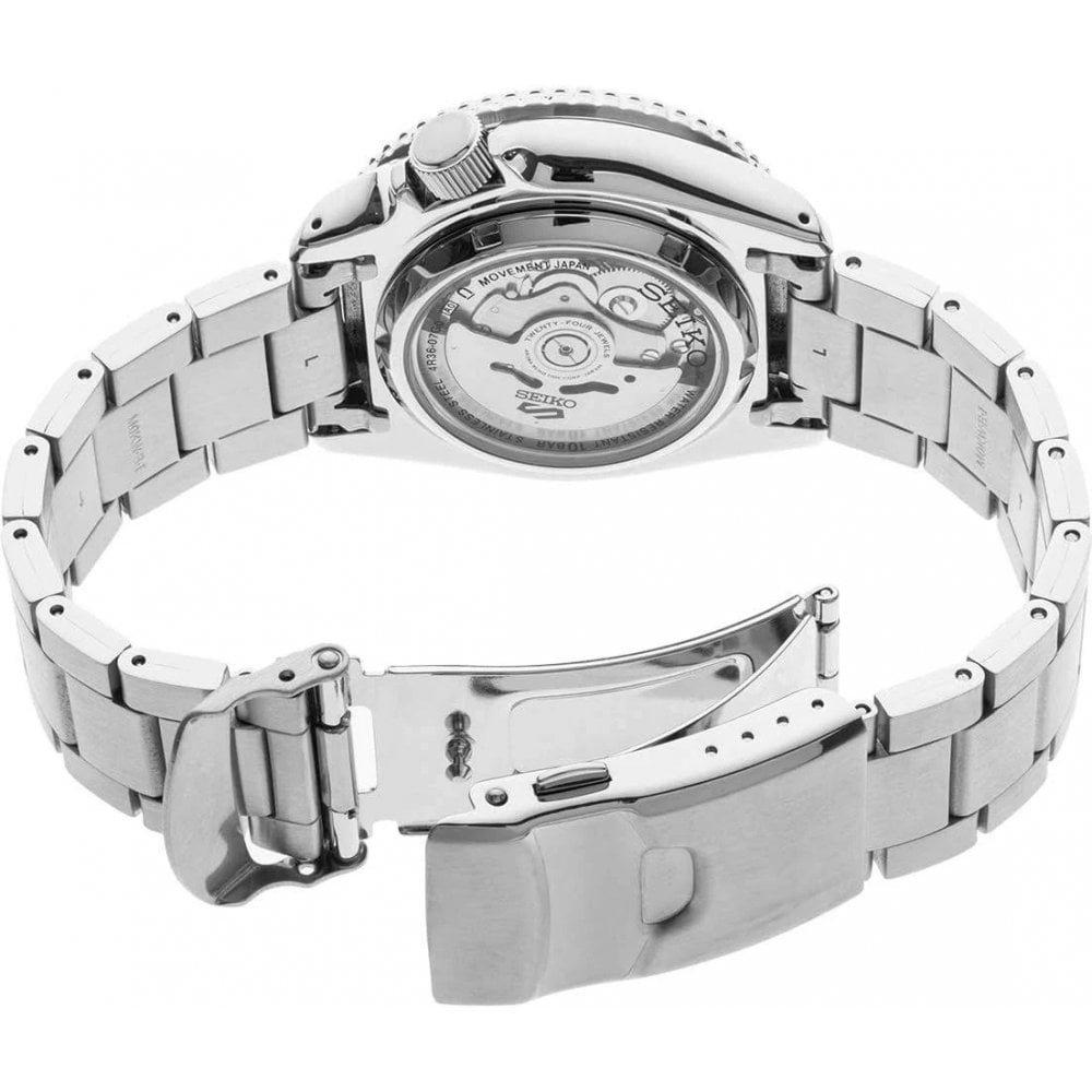 Seiko 5 Sportovní automatické pánské hodinky SRPD59K1 s oranžovým ciferníkem