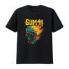 Sum 41 T Shirt Rock Band Skull Flame Print Cotton Sizes S 5XL Vintage Washed Top For Everyday Wear Breathable Comfortable