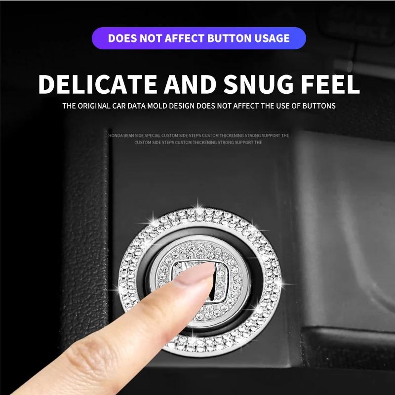 Car Bling One-Click Start Stop Engine Ignition Ring Sticker For Honda Civic Accord Fit CRV Jazz Odyssey Insight Legend HRV MV1