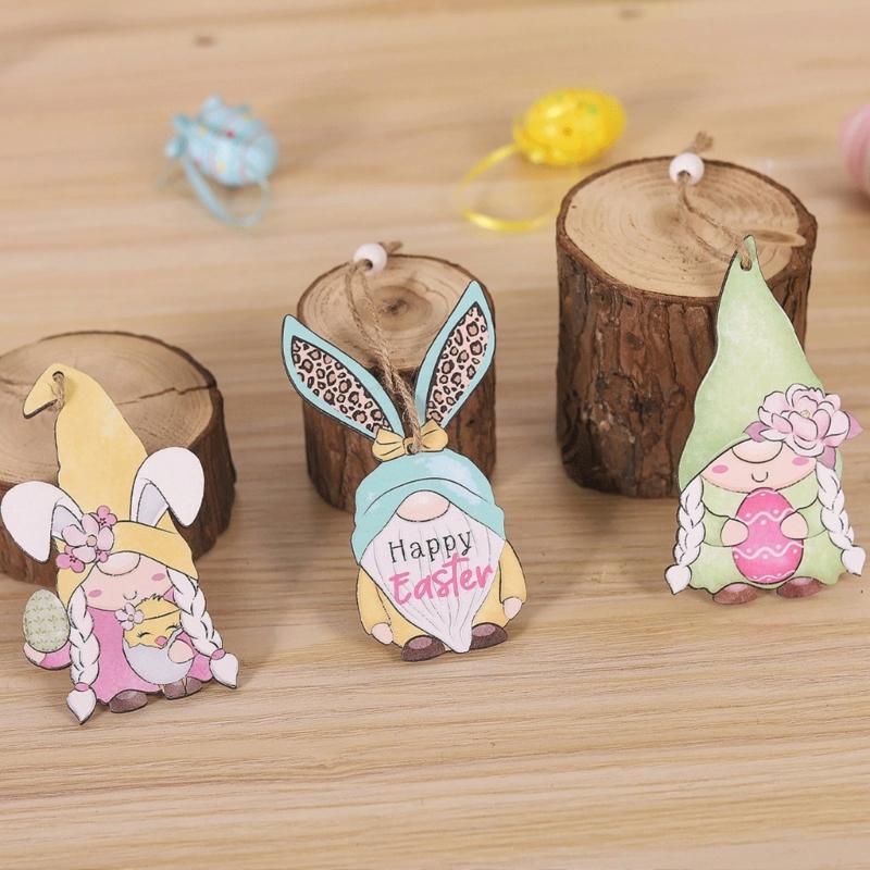 Unique Facelessed Holiday Wood Ornament Hanging Pendant For Holiday Celebration Hanging Decoration