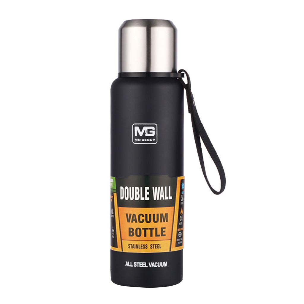 500/750/1000ML Insulated Water Bottle with Lid Cup Wide Mouth Leak Resistant синий