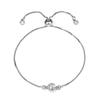 18K Gold Letter Knot Bracelet: Japanese-Korean Fashion for Women