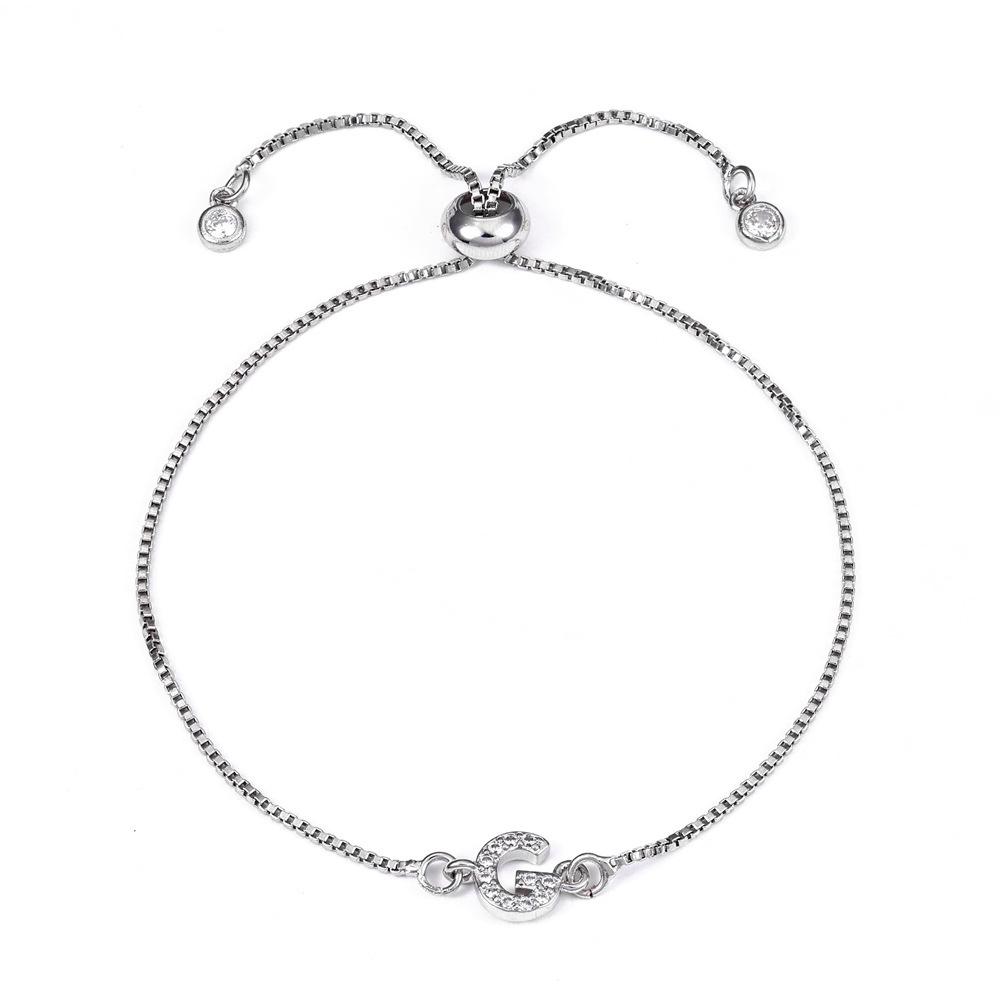 18K Gold Letter Knot Bracelet: Japanese-Korean Fashion for Women