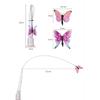 Cat Teaser Electric Automatic Stick With Butterfly Decoration Hands Free 360 Degree Rotating Base Cat Interactive Toy