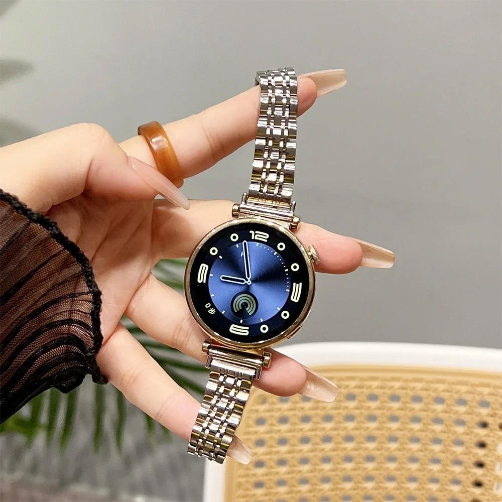 18mm 20mm 22mm Edelstahlarmband für Huawei GT5 41mm 5Pro 42/46mm Dünnes Damenarmband für Samsung Galaxy Watch 7 5 6 40 44mm