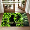 Crystal Velvet Square Rug Custom NameLando Norris Pattern Non Slip Home Floor Decor Rug