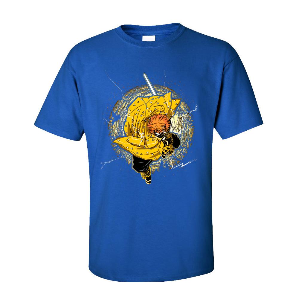 Men Tops  Tees Thunder Breathing Sleeping Zenitsu Attack Lovers Day 100 Cotton O Neck Mens T Shirt TeeShirts Anime