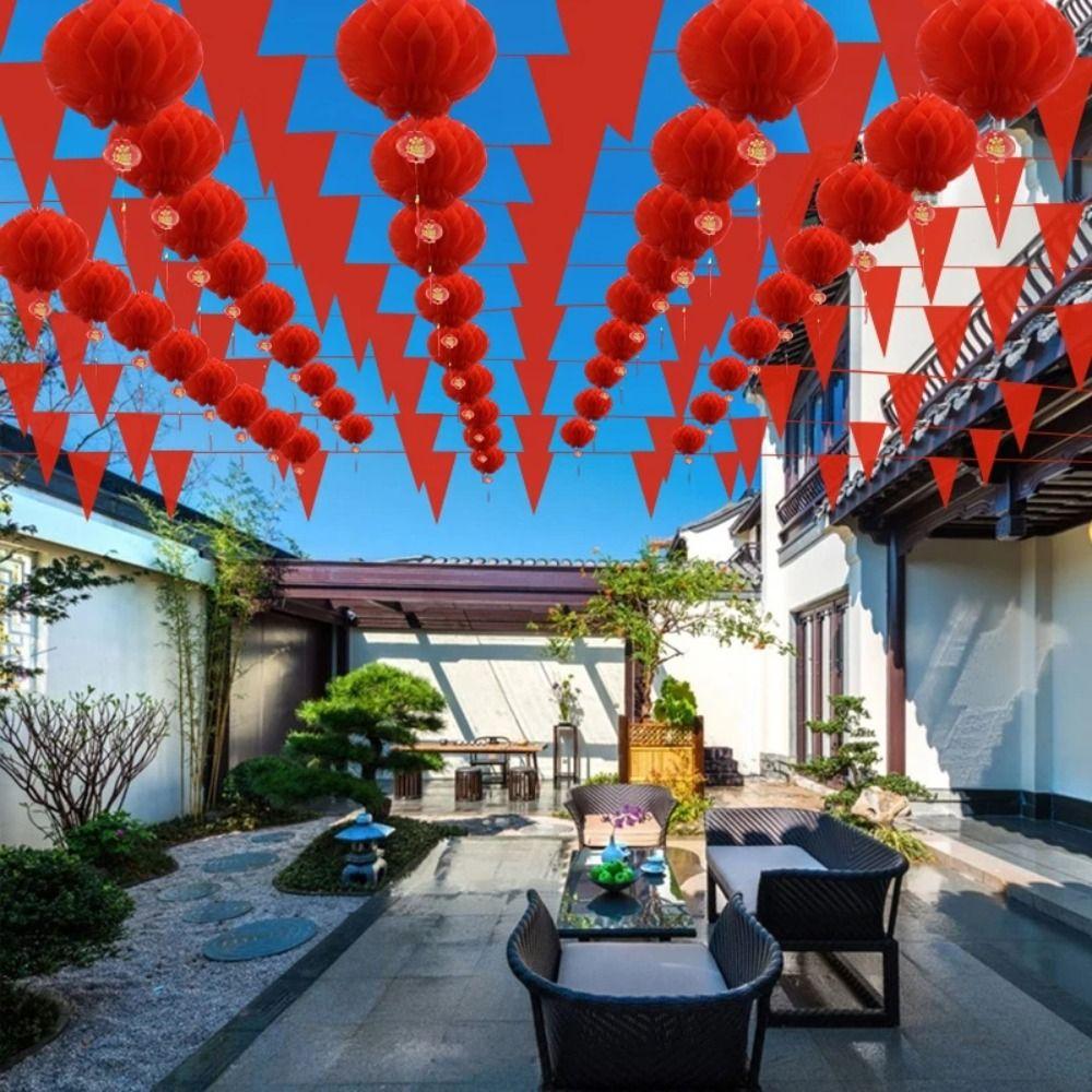 10Pcs Chinese New Year Decoration Red Lanterns Wall Decor Asian Decor Lantern Festival Lanterns