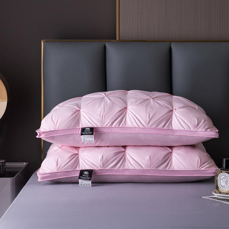 Hilton Five-Star White Goose Down Cotton Pillow - Single Gift Pair