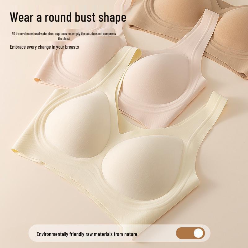 60-Count Lan Jing Modal Seamless Underwear for Women with Large Breasts: Invisible Bra with Wide Shoulders, Beautiful Back, Sports Style.