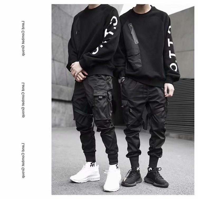 Hidden Men's Multi-Pocket Casual Loose Leggings - Trendy Spring Overalls