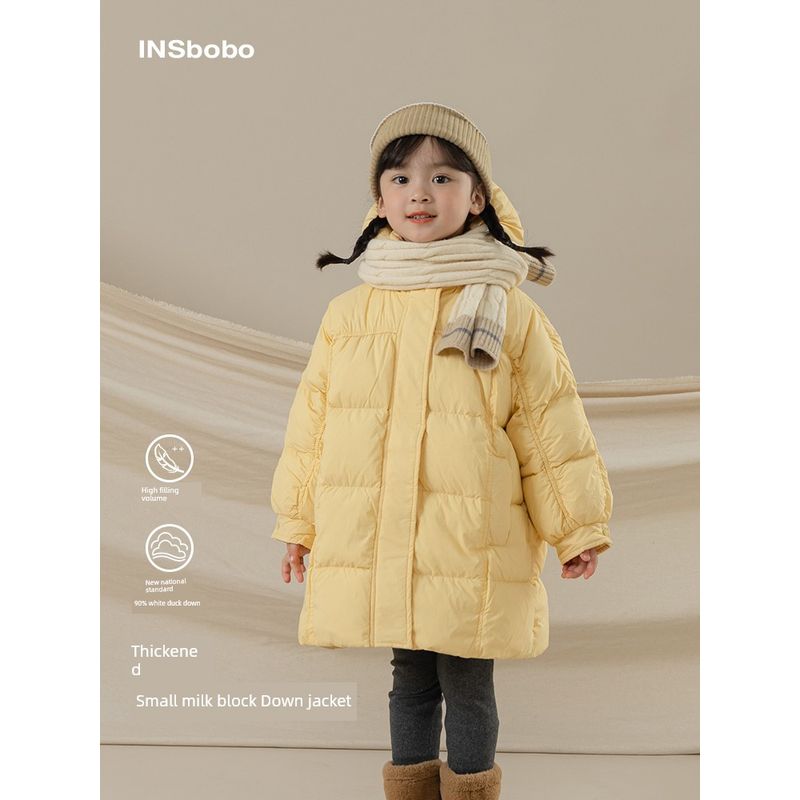 Children's Clothing Winter Long Baby Girl Down Jacket