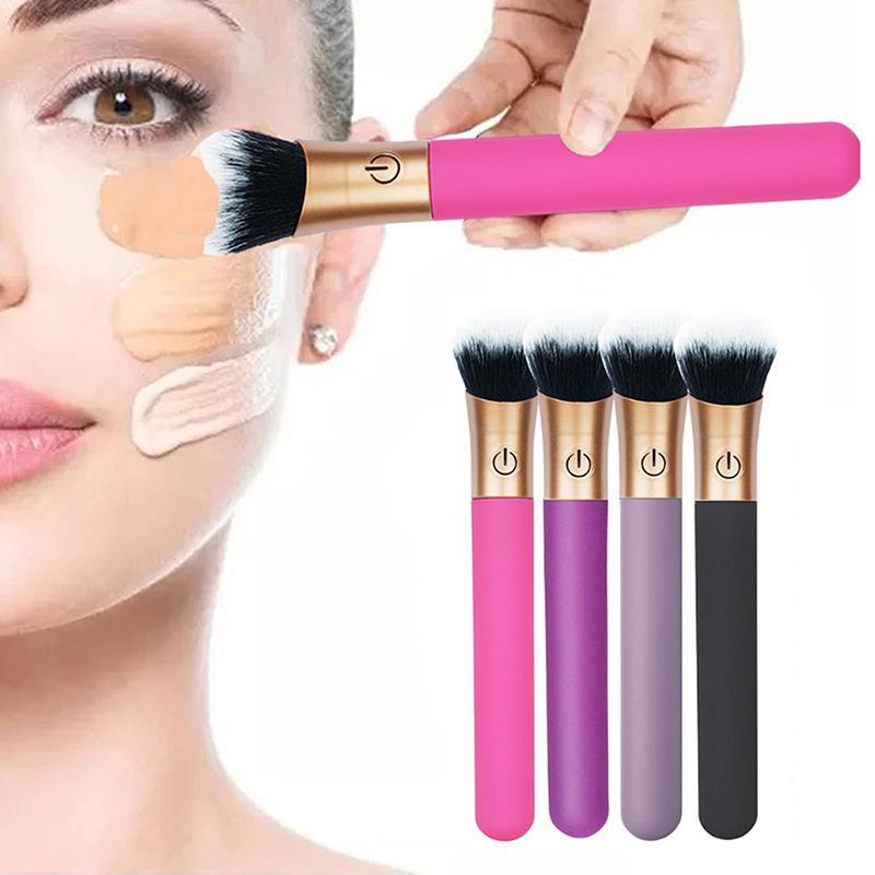 Electric Cosmetic Brush Foundation Blush Loose Powder Brush Beauty Tools Washable Vibration Rechargeable Makeup Brush Tools