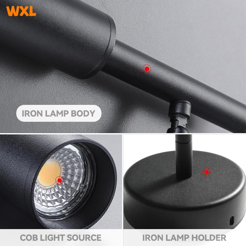 Bedroom Besides Wall Light 350° Rotatable Adjustable Angle Indoor LED Wall Lamp Light Fixture Aluminum Spotlight