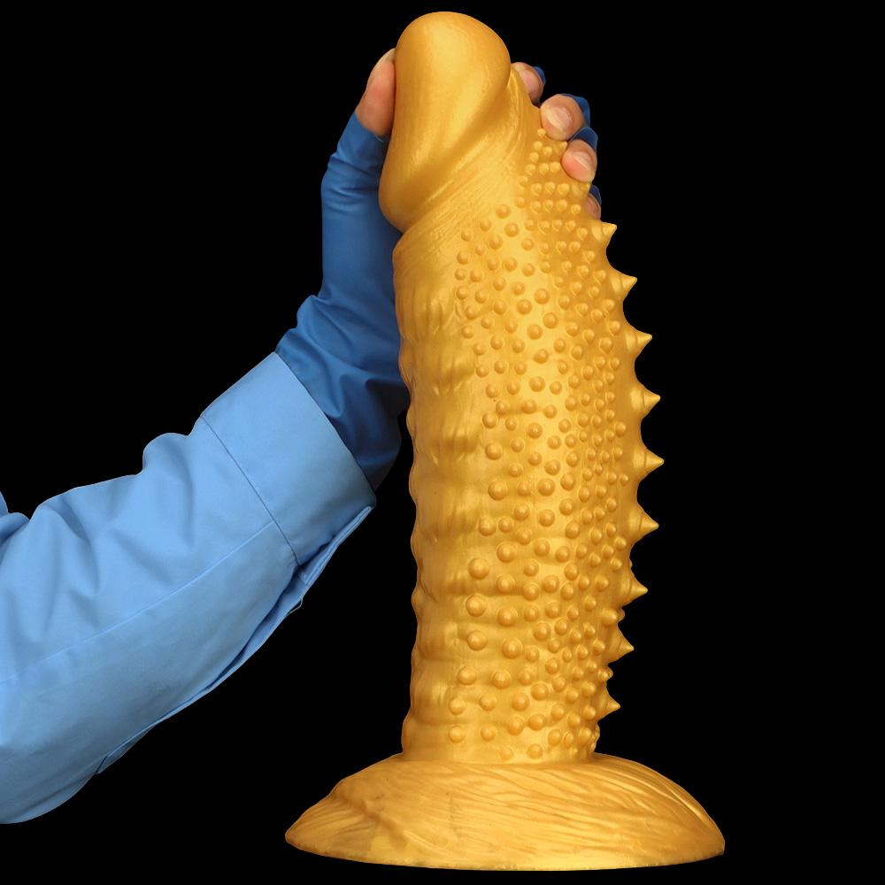 Extra Large Gold Soft Silicone Realistic Dildo Anal Plug Adult Sex Toy Fisting Big Dick Penis