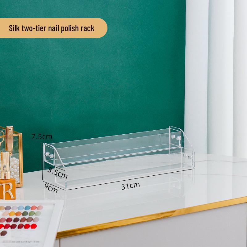 Transparent Multi-Layer Cosmetic Organizer for Nail Polish and Eyeshadow Palettes