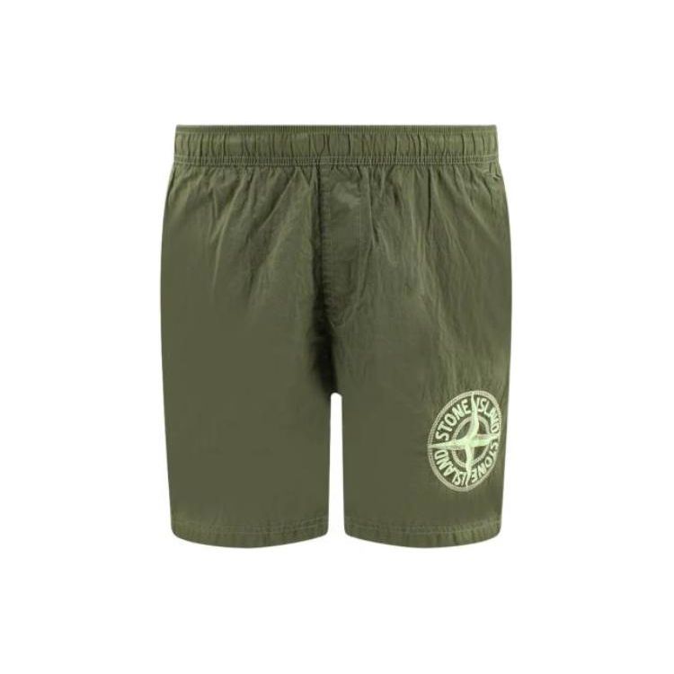 Stone Island Logo Shorts Sage Men Bottoms Green 7815B0948-V0055 S