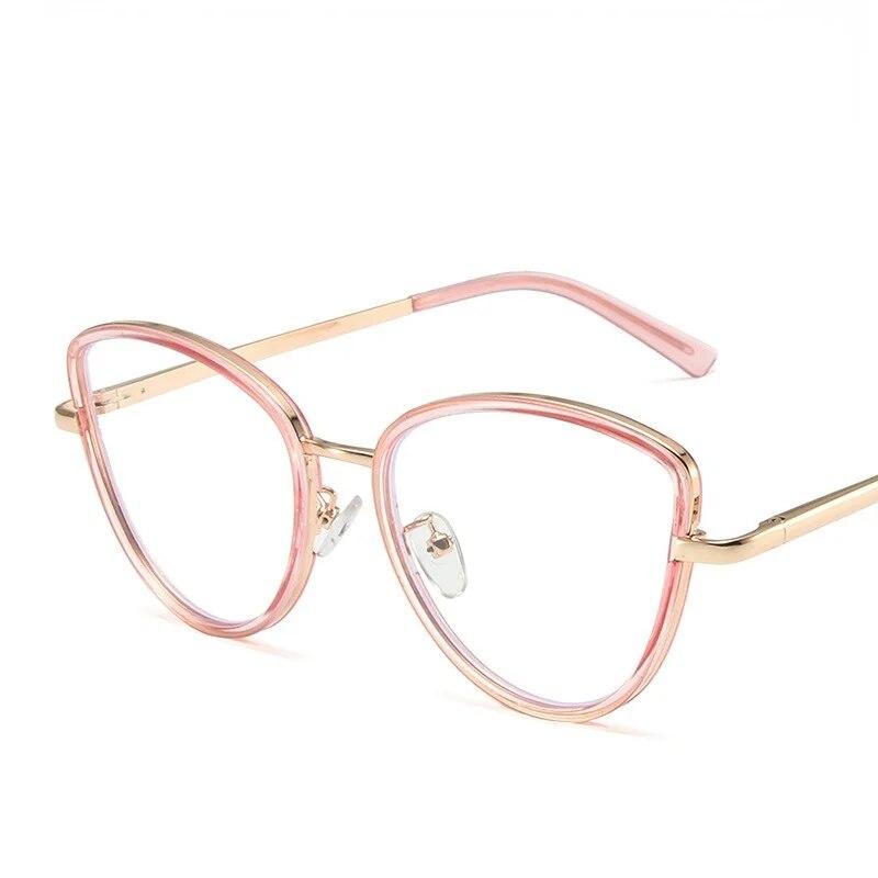 Fashion High-definition Blue Light Resistant Lenses Men's and Women's Cat Eye Anti Blue Light Glasses Wholesale