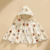 Cotton Children Sunscreen Cloak Ultra-Thin Design Uv Protection Infant Muslin Bath Cape Quick-Dry Cartoon Bath Towel Park