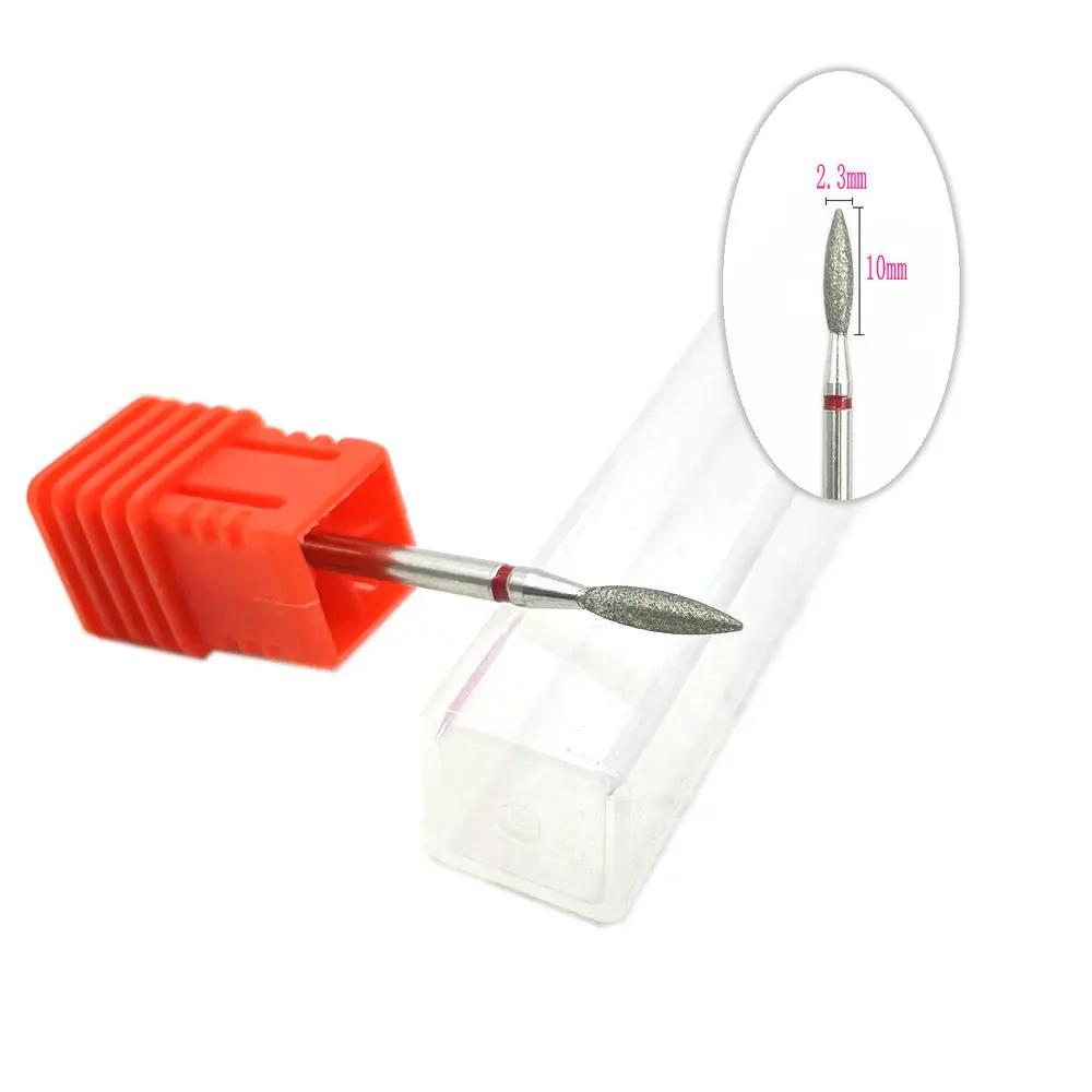 20pcs Diamond Nail Drill Milling Cutter for Manicure Rotary Bits Cuticle Clean Accessory Dental Diamond Burs Polisher 2.35mm