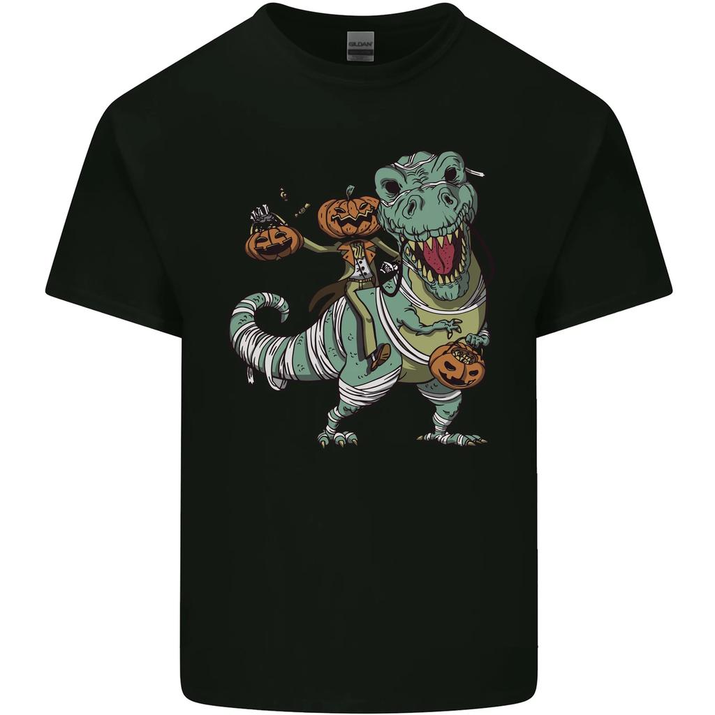 T-Rex Halloween Pumpkin Kids T-Shirt Childrens