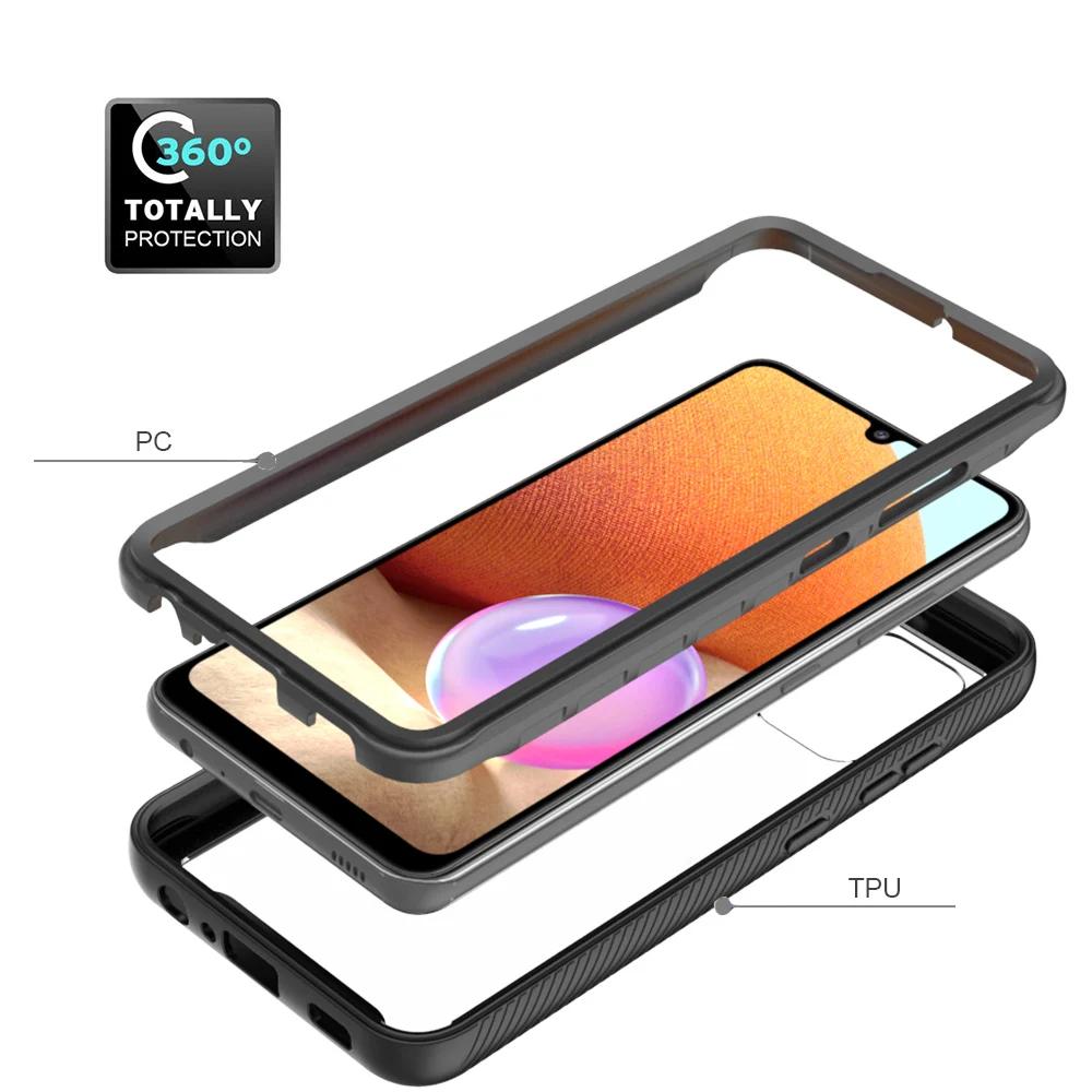 Hybrid Rugged Armor Shockproof Case For Samsung Galaxy A12 A32 A52 A21s A51 A71 A50 A50s TPU Plastic Back Cover Fundas